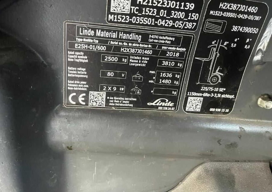 Linde E25H-01/600 - Electric forklift: picture 4 Linde E25H-01/600 - Electric forklift: picture 4