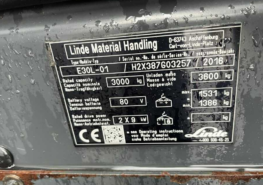 Linde E30-01 - Electric forklift: picture 4 Linde E30-01 - Electric forklift: picture 4