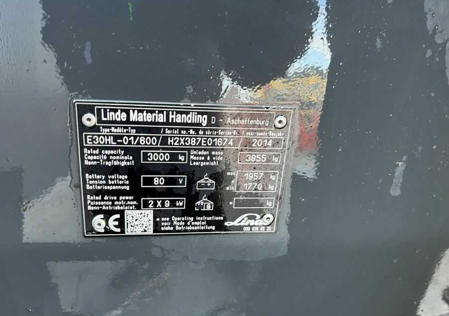 Linde E30HL-01/600 - Electric forklift: picture 4 Linde E30HL-01/600 - Electric forklift: picture 4