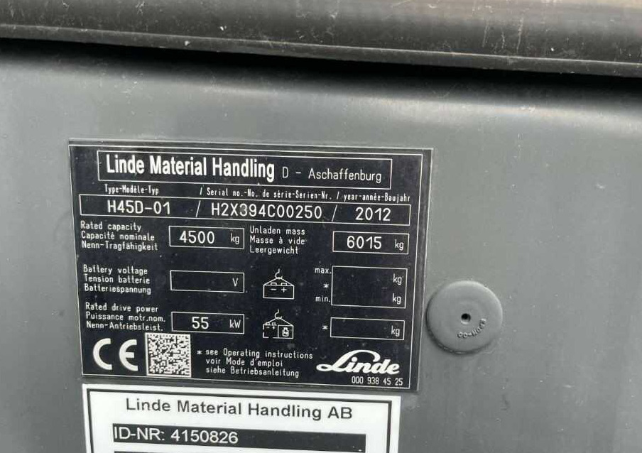 Linde H45D-01 - Diesel forklift: picture 4 Linde H45D-01 - Diesel forklift: picture 4