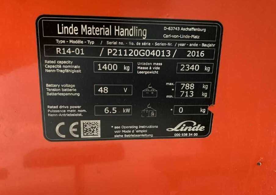 Linde R14-01 - Reach truck: picture 3 Linde R14-01 - Reach truck: picture 3