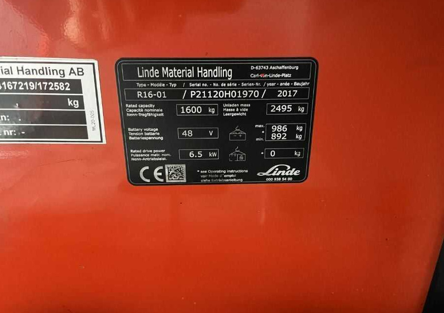 Linde R16-01 - Reach truck: picture 4 Linde R16-01 - Reach truck: picture 4