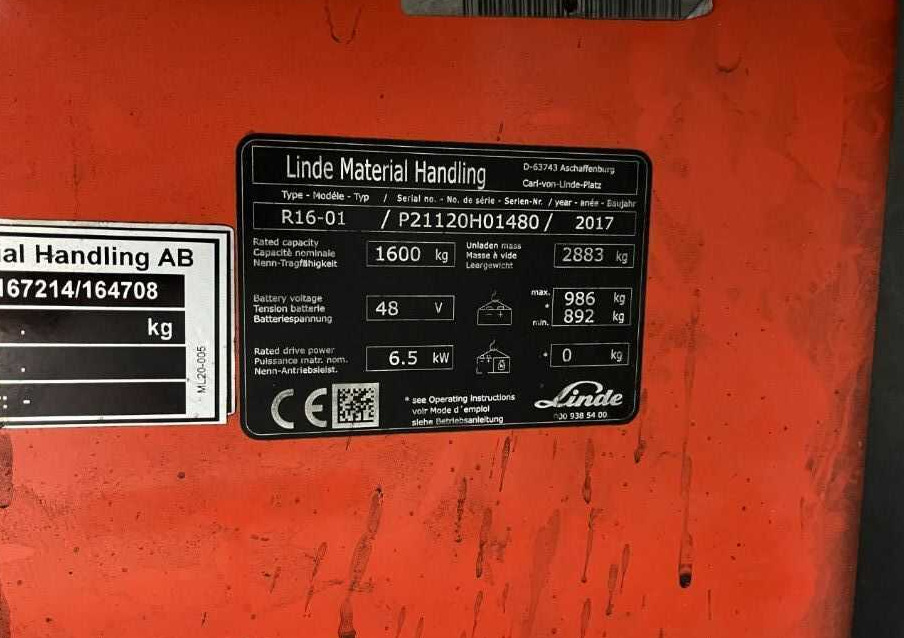 Linde R16-01 - Reach truck: picture 4 Linde R16-01 - Reach truck: picture 4