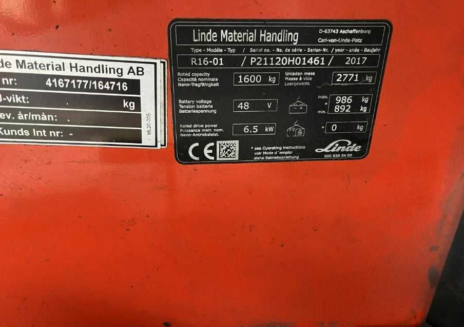 Linde R16-01 - Reach truck: picture 4 Linde R16-01 - Reach truck: picture 4