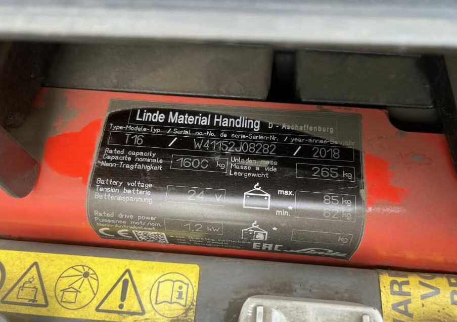 Linde T16 - Pallet truck: picture 5 Linde T16 - Pallet truck: picture 5