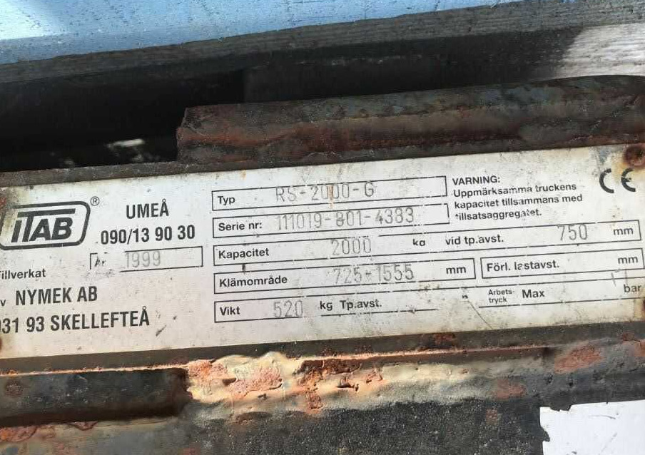 TAB RS-200-G - Clamp for Forklift: picture 1 TAB RS-200-G - Clamp for Forklift: picture 1