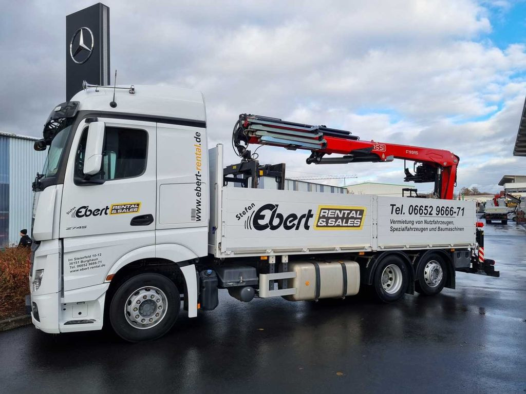 Mercedes-Benz Actros 2745 L 6x2 Baustoffpritsche+Kran Retarder Mercedes-Benz Actros 2745 L 6x2 Baustoffpritsche+Kran Retarder - Dropside/ Flatbed truck, Crane truck: picture 4 Mercedes-Benz Actros 2745 L 6x2 Baustoffpritsche+Kran Retarder Mercedes-Benz Actros 2745 L 6x2 Baustoffpritsche+Kran Retarder - Dropside/ Flatbed truck, Crane truck: picture 4