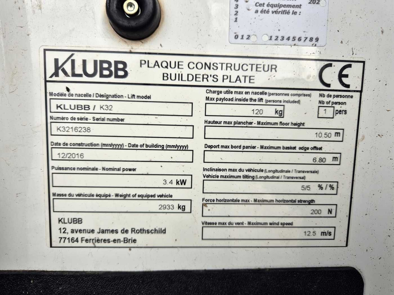 Truck mounted aerial platform Opel Movano 2.3 CDTI /KLUBB K32, 12,5m: picture 12 Truck mounted aerial platform Opel Movano 2.3 CDTI /KLUBB K32, 12,5m: picture 12