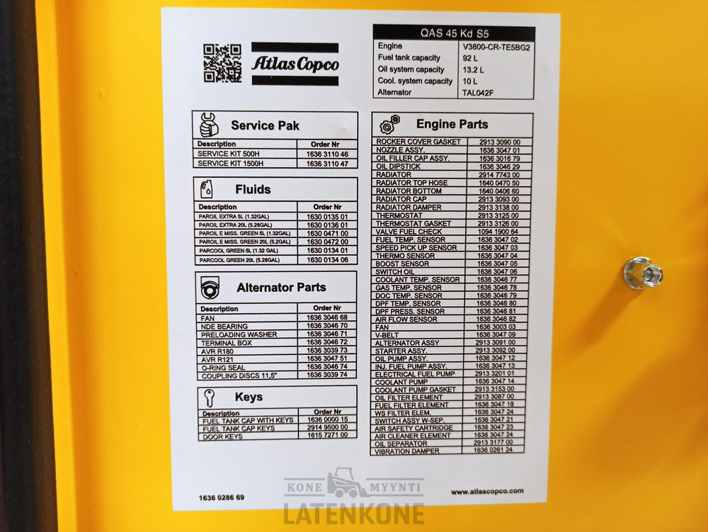 Generator set Atlas Copco QAS 45 50 Hz Generaattori StageV Box: picture 12