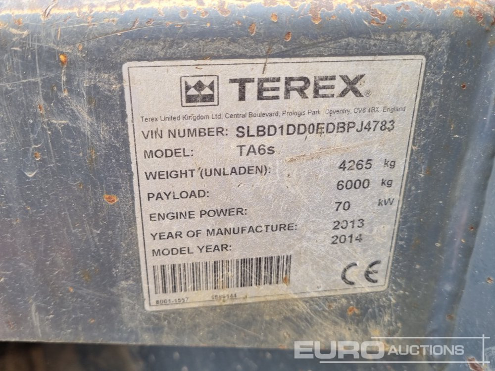 Mini dumper 2013 Terex TA6S: picture 38