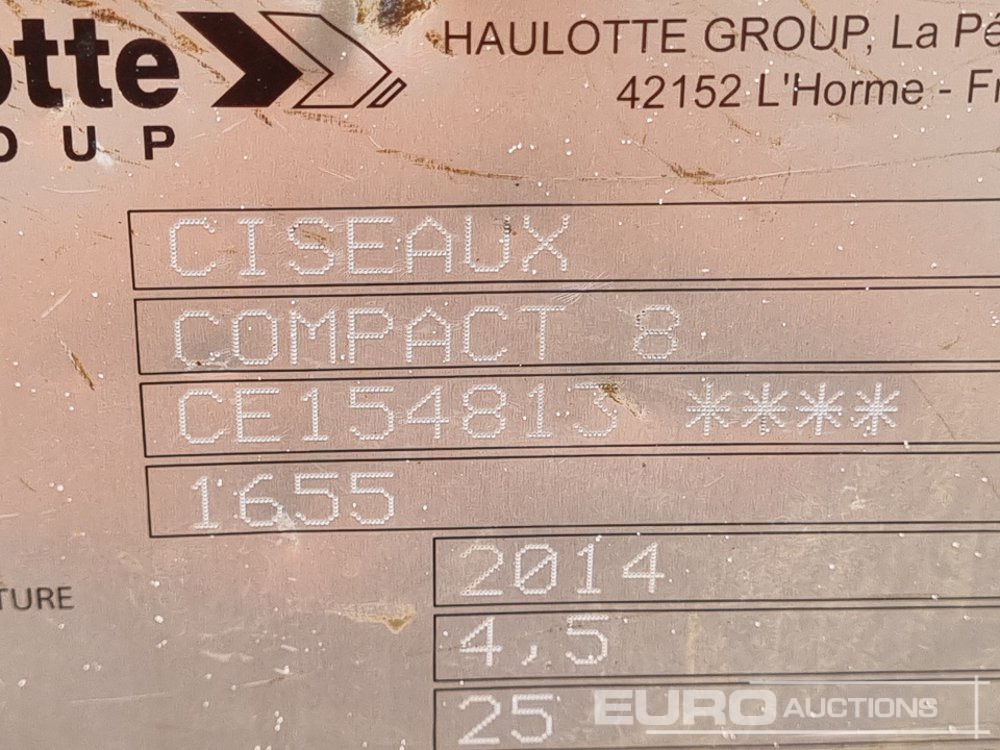 Aerial platform 2014 Haulotte Compact 8: picture 33