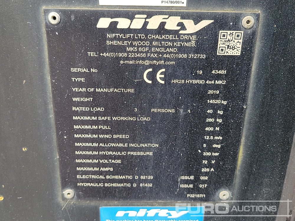 Aerial platform 2019 Niftylift HR28 Hybrid: picture 38