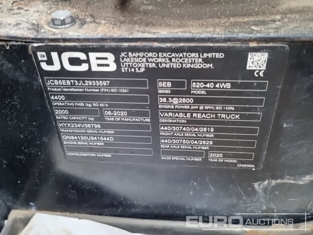 2020 JCB 520-40 - Telescopic handler: picture 1 2020 JCB 520-40 - Telescopic handler: picture 1