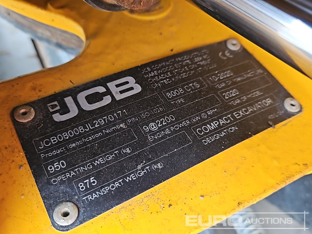 Mini excavator 2020 JCB 8008CTS: picture 46