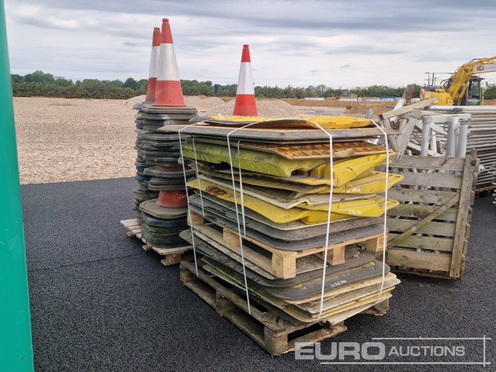 Bundle of Plastic Road Plates (1 of), Pallet of Road Cones (1 of) - Construction equipment: picture 2 Bundle of Plastic Road Plates (1 of), Pallet of Road Cones (1 of) - Construction equipment: picture 2