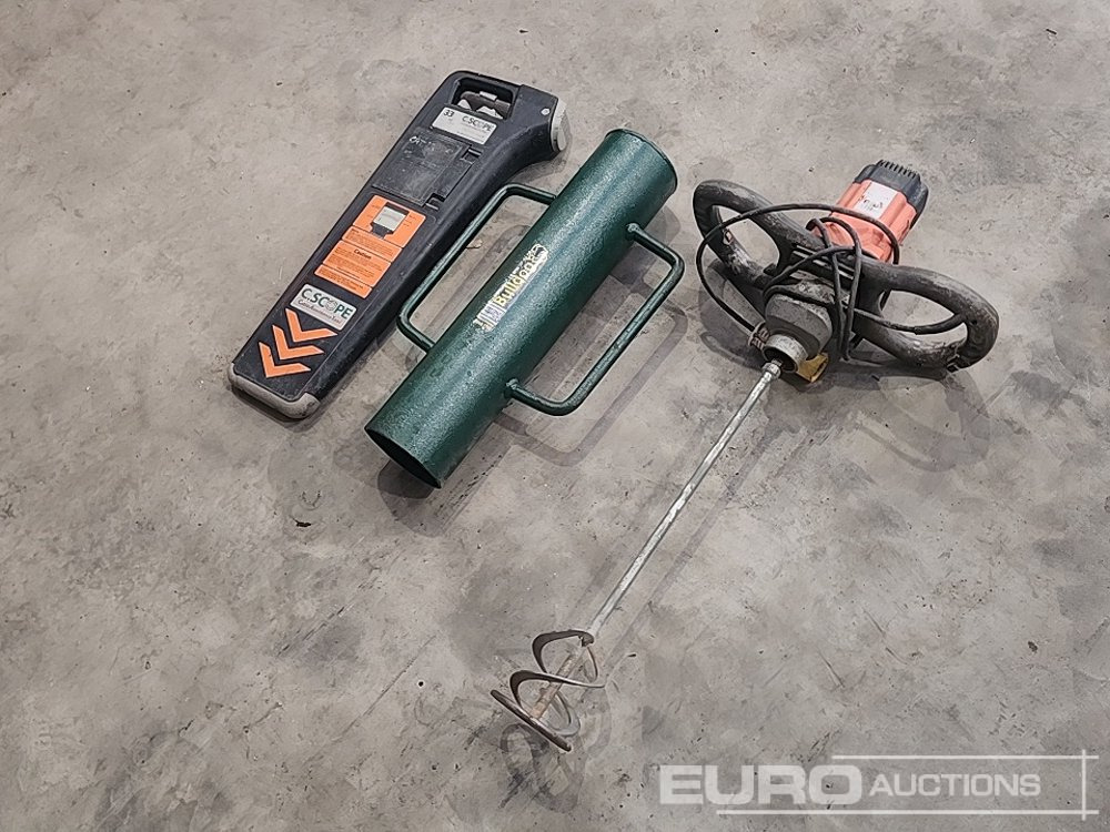 C.Scope Cable Scanner, Belle 1600E 110 Volt Paddle Mixer, Post Driver (3 of) - Construction equipment: picture 1 C.Scope Cable Scanner, Belle 1600E 110 Volt Paddle Mixer, Post Driver (3 of) - Construction equipment: picture 1