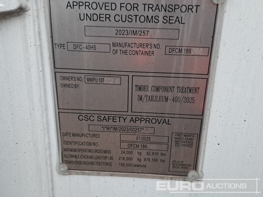 Shipping container Unused 2025 CTN 40' Container, 4 Side Doors (Cannot Be Reconsigned): picture 10 Shipping container Unused 2025 CTN 40' Container, 4 Side Doors (Cannot Be Reconsigned): picture 10