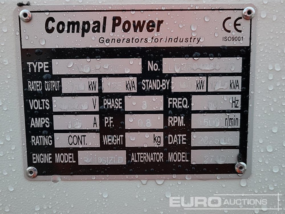 Generator set Unused 2025 Compal Power VG-R100: picture 32
