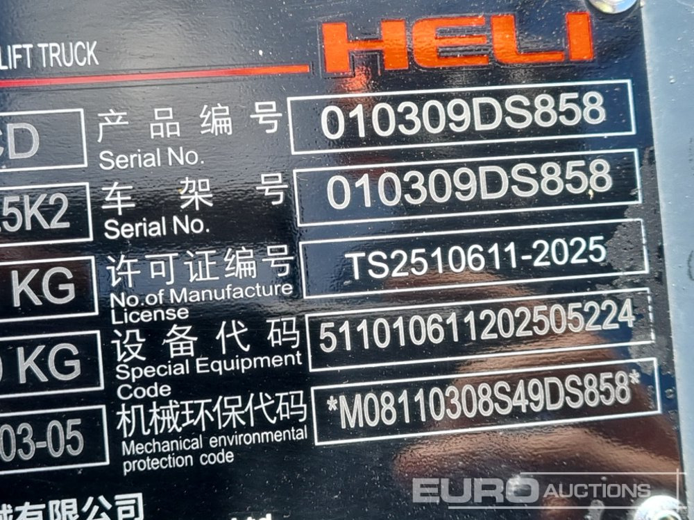 Forklift Unused 2025 HCHI CPCD30: picture 34