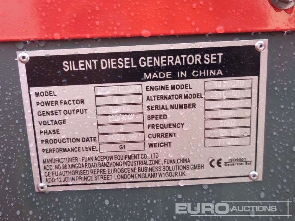 Generator set Unused 2025 Kawakenki KK60-111-SSS: picture 30