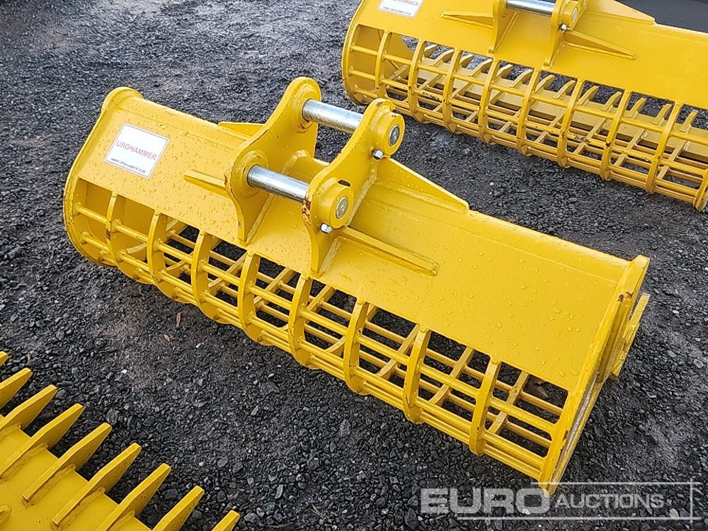 Unused 2025 Urohammer 48" 3T - 5T Rake Riddle Bucket to suit Mini Excavator - Bucket: picture 3 Unused 2025 Urohammer 48" 3T - 5T Rake Riddle Bucket to suit Mini Excavator - Bucket: picture 3