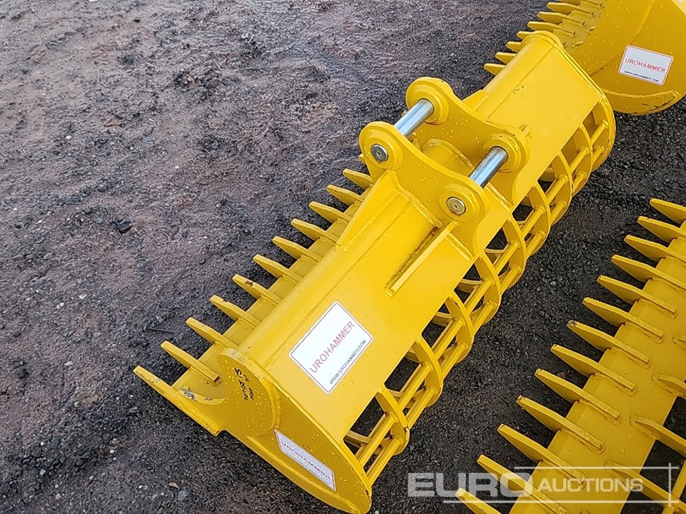 Unused 2025 Urohammer 48" 3T - 5T Rake Riddle Bucket to suit Mini Excavator - Bucket: picture 2 Unused 2025 Urohammer 48" 3T - 5T Rake Riddle Bucket to suit Mini Excavator - Bucket: picture 2