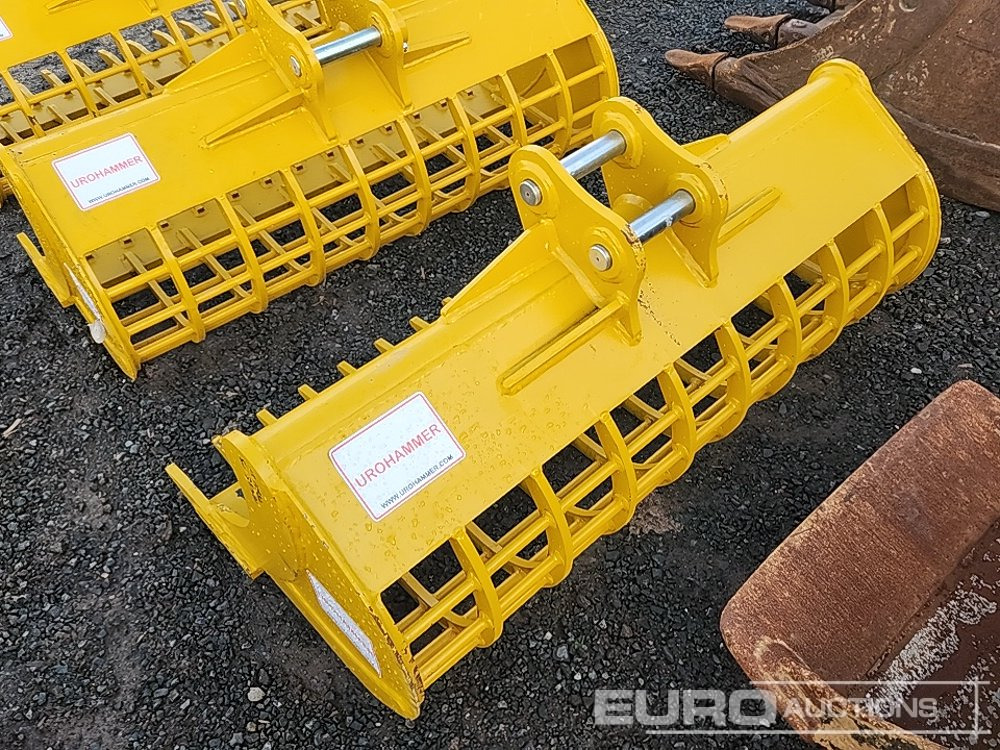 Unused 2025 Urohammer 48" 3T - 5T Rake Riddle Bucket to suit Mini Excavator - Bucket: picture 2 Unused 2025 Urohammer 48" 3T - 5T Rake Riddle Bucket to suit Mini Excavator - Bucket: picture 2