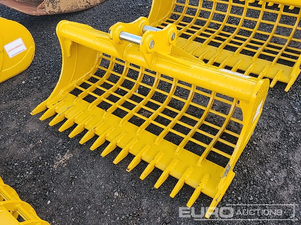 Unused 2025 Urohammer 48" 3T - 5T Rake Riddle Bucket to suit Mini Excavator - Bucket: picture 1 Unused 2025 Urohammer 48" 3T - 5T Rake Riddle Bucket to suit Mini Excavator - Bucket: picture 1