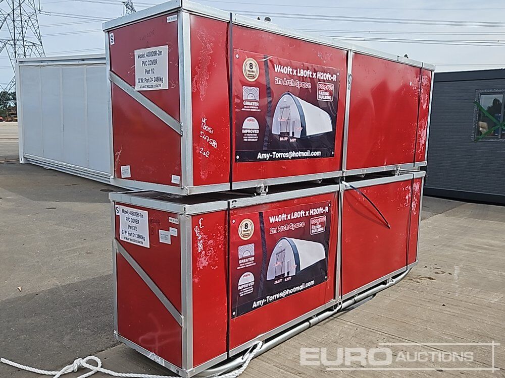 Unused 40' x 80' x 20' PVC Dome Storage Shelter (2 Boxes) (Cannot Be Reconsigned) - Shipping container: picture 5 Unused 40' x 80' x 20' PVC Dome Storage Shelter (2 Boxes) (Cannot Be Reconsigned) - Shipping container: picture 5