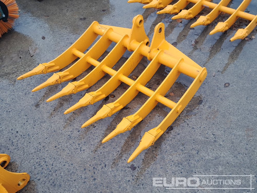 Unused 44" Rake 45mm Pin to suit 4-6 Ton Excavator - Bucket: picture 1 Unused 44" Rake 45mm Pin to suit 4-6 Ton Excavator - Bucket: picture 1