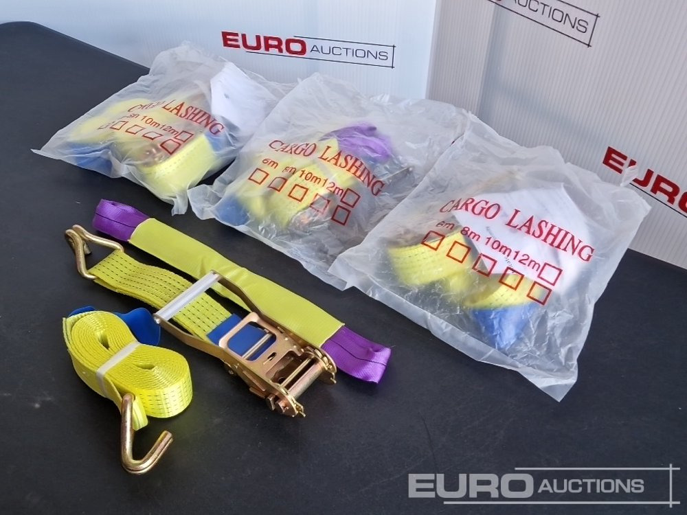 Unused Boss 4M x 50mm 5 Ton Ratchet Straps with Sling (4 of) - Workshop equipment: picture 3 Unused Boss 4M x 50mm 5 Ton Ratchet Straps with Sling (4 of) - Workshop equipment: picture 3