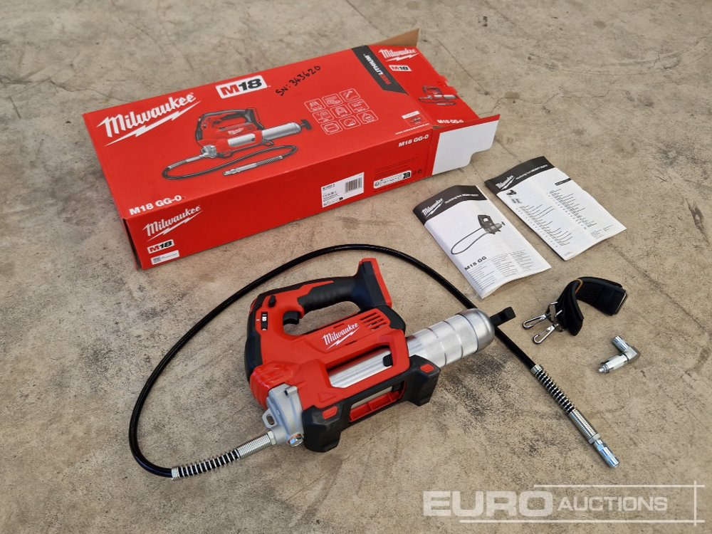 Unused Milwaukee M18 GG-0 18V Grease Gun (Body Only) - Workshop equipment: picture 1 Unused Milwaukee M18 GG-0 18V Grease Gun (Body Only) - Workshop equipment: picture 1