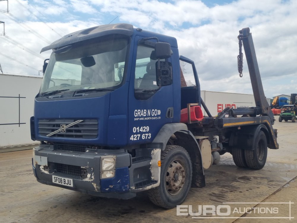 Volvo 4x2 Skip Loader Lorry, Extendable Arms, Manual Gearbox (Reg. Docs. & Plating Certificate Available) - Skip loader truck: picture 1 Volvo 4x2 Skip Loader Lorry, Extendable Arms, Manual Gearbox (Reg. Docs. & Plating Certificate Available) - Skip loader truck: picture 1