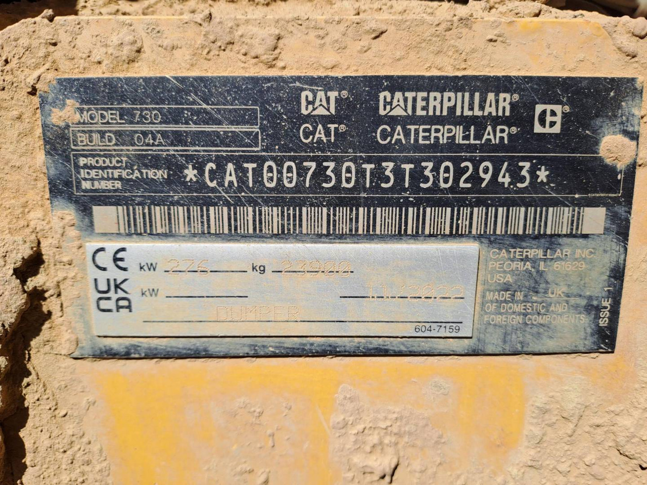 Leasing of CAT 730 CAT 730: picture 6