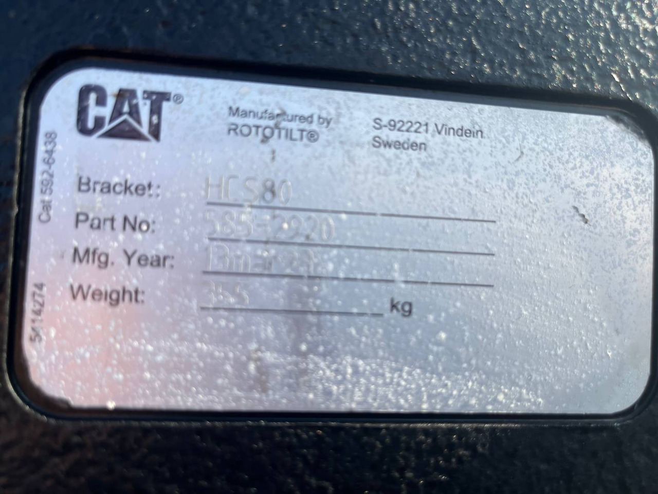 CAT HCS80 - Quick coupler for Construction machinery: picture 2 CAT HCS80 - Quick coupler for Construction machinery: picture 2