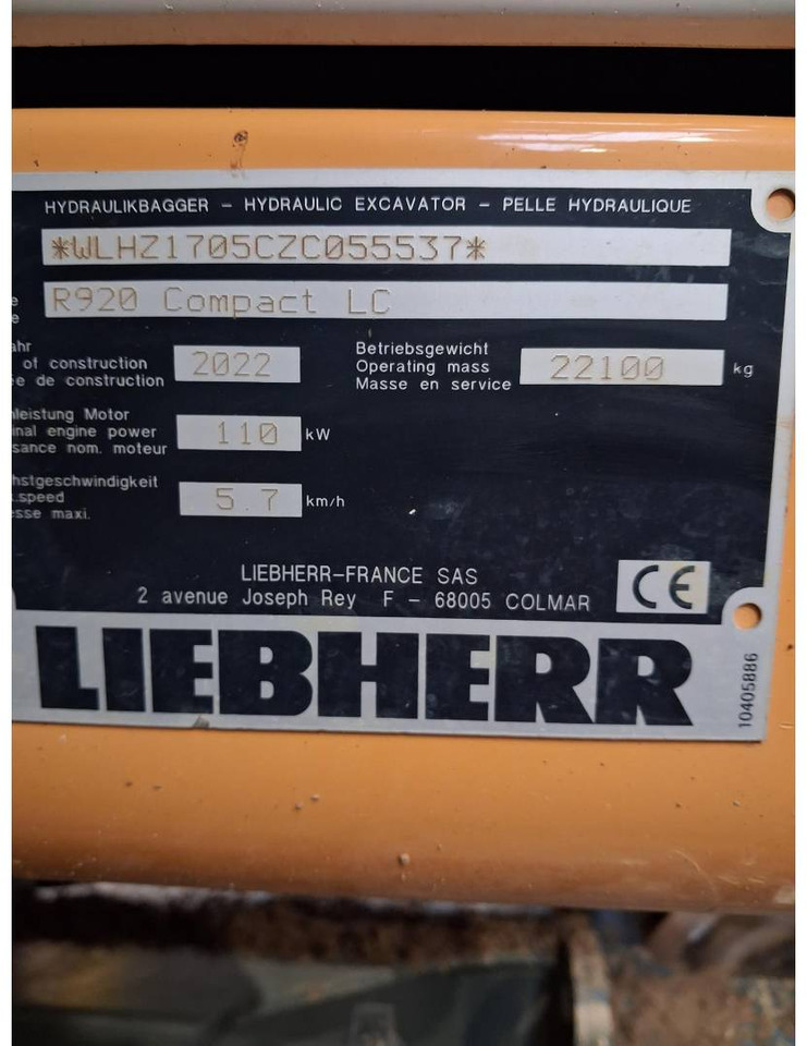 LIEBHERR R920 - Crawler excavator: picture 5 LIEBHERR R920 - Crawler excavator: picture 5