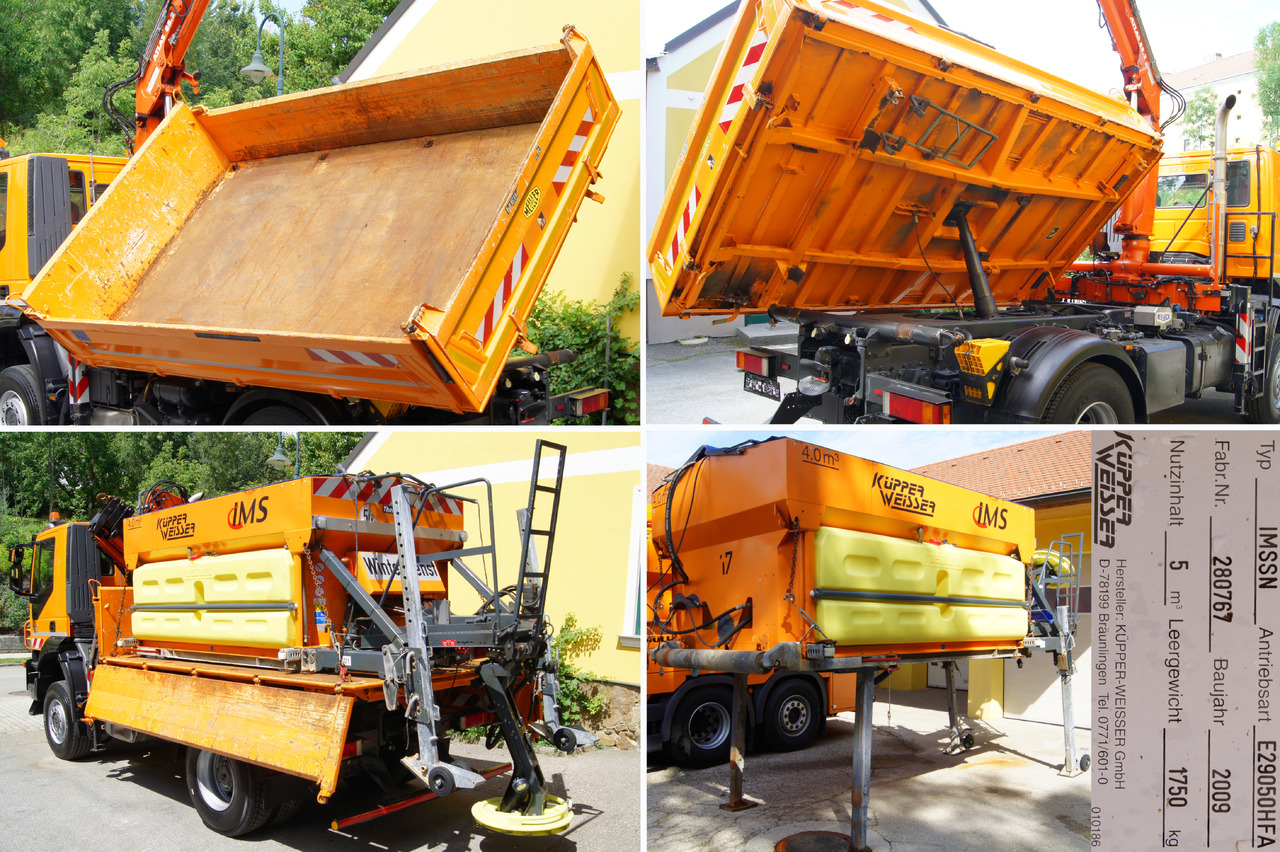 Crane truck IVECO 190T33 Trakker 4x4/ATLAS 85.2/Euro5/Winterdienst/Streuer: picture 13