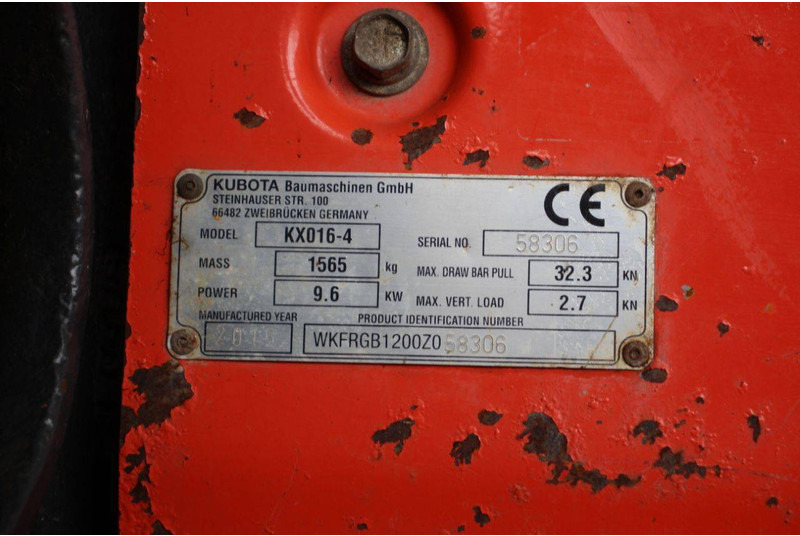 Mini excavator Kubota KX016-4: picture 10