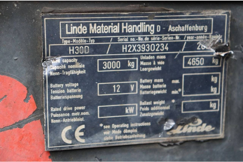 Diesel forklift Linde H30D: picture 15