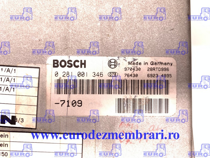CALCULATOR MOTOR MAN 3 SILENT 0281001346 - ECU for Truck: picture 2 CALCULATOR MOTOR MAN 3 SILENT 0281001346 - ECU for Truck: picture 2