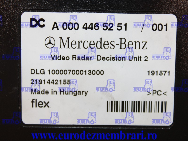 CALCULATOR VIDEO RADAR MERCEDES ACTROS MP5 A0004465251 - ECU for Truck: picture 3 CALCULATOR VIDEO RADAR MERCEDES ACTROS MP5 A0004465251 - ECU for Truck: picture 3