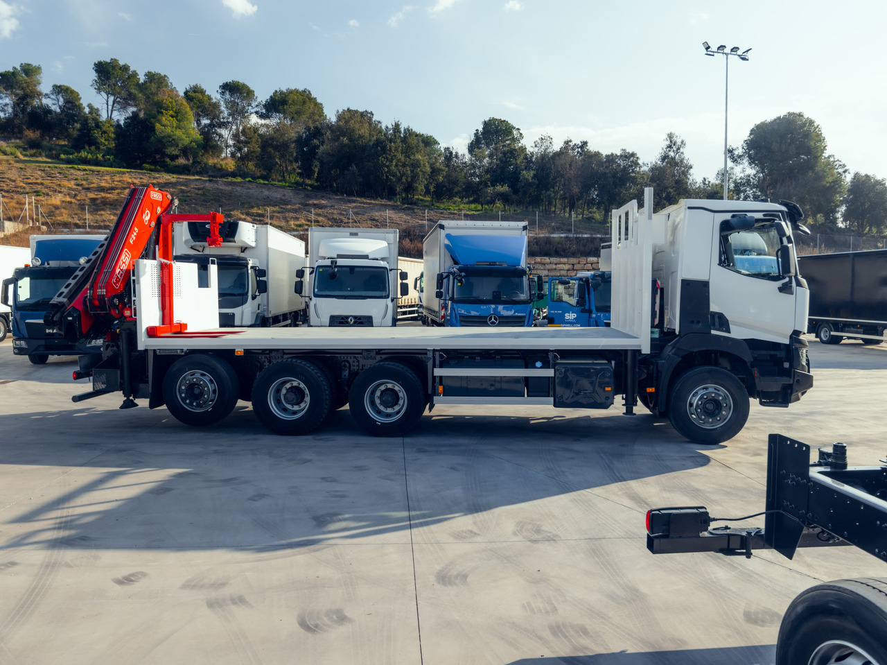 Dropside/ Flatbed truck, Crane truck RENAULT C460 E6 (Platform): picture 9