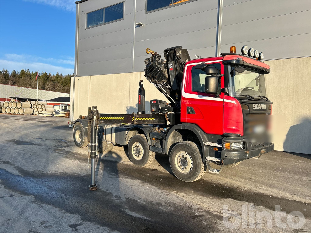 SCANIA G450 CB 8X8 EHZ med HIAB 288 E-6 Kran - Hook lift truck, Crane truck: picture 1 SCANIA G450 CB 8X8 EHZ med HIAB 288 E-6 Kran - Hook lift truck, Crane truck: picture 1