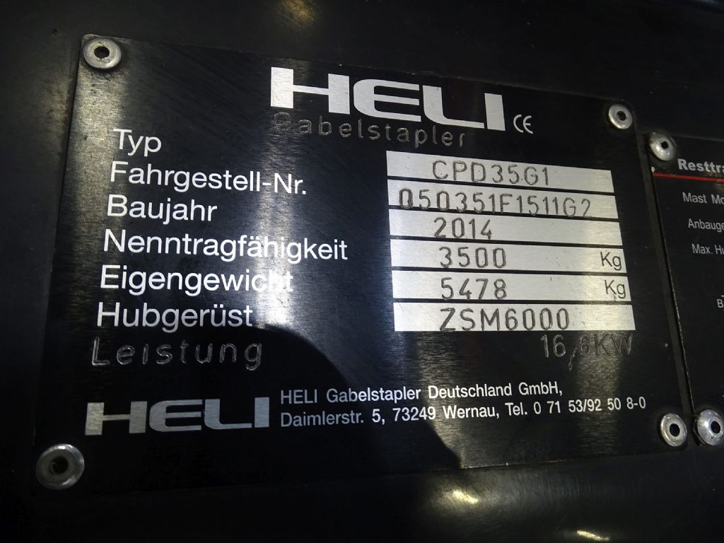 Heli CPD35G1 - Electric forklift: picture 5 Heli CPD35G1 - Electric forklift: picture 5