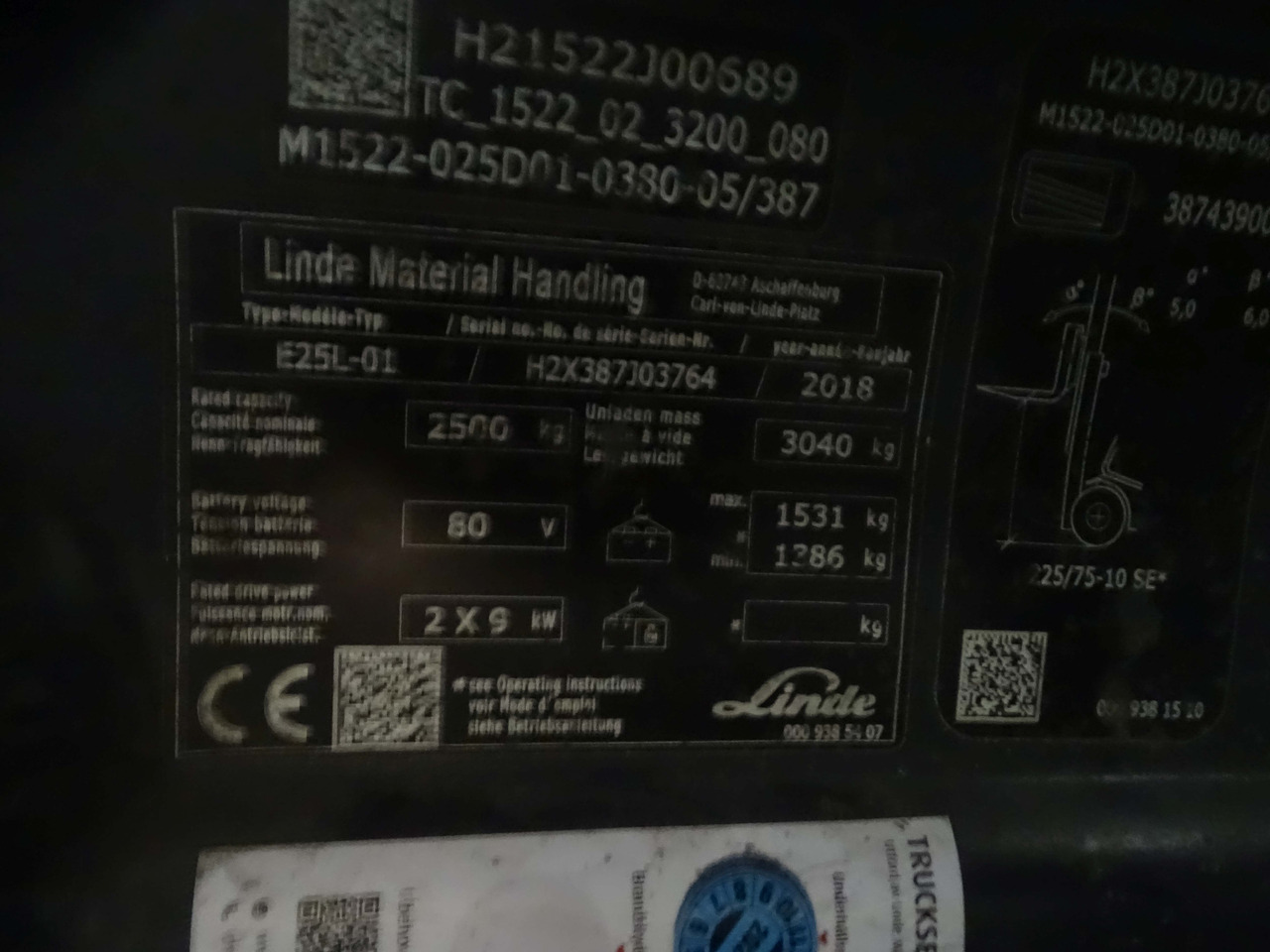 Linde E25L-01 - Electric forklift: picture 5 Linde E25L-01 - Electric forklift: picture 5