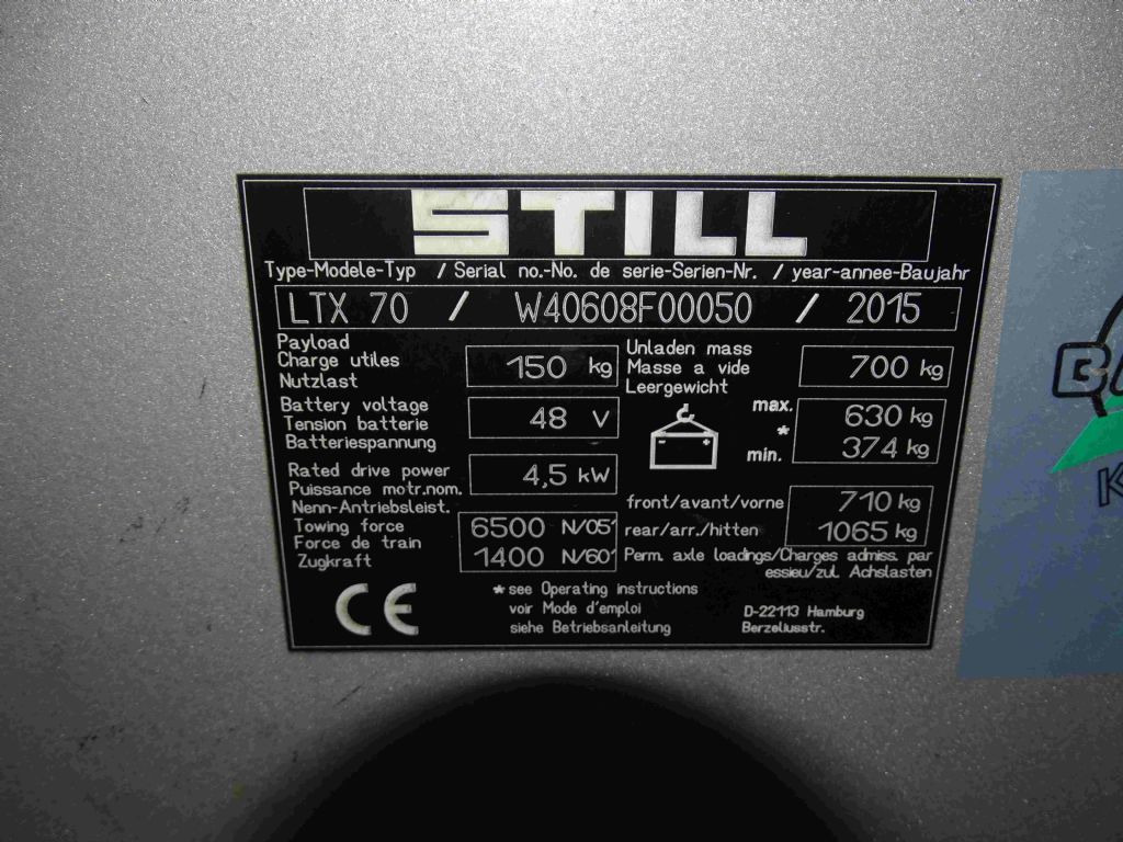 Still LTX70 - Tow tractor: picture 5 Still LTX70 - Tow tractor: picture 5