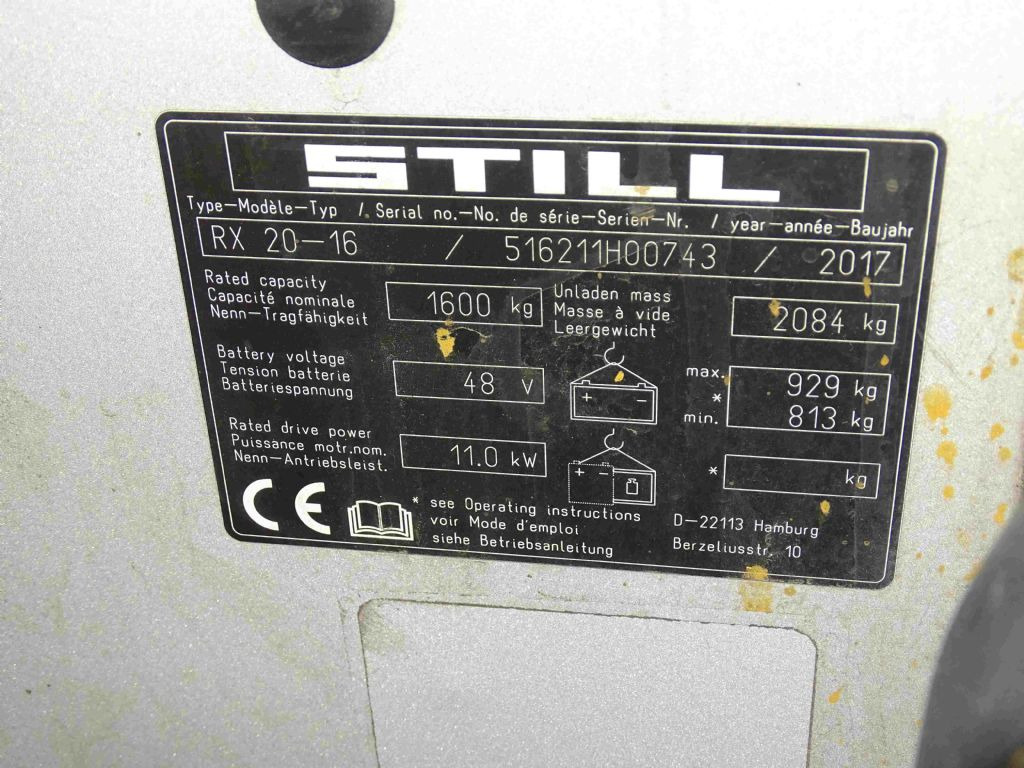 Still RX20-16 - Electric forklift: picture 5 Still RX20-16 - Electric forklift: picture 5