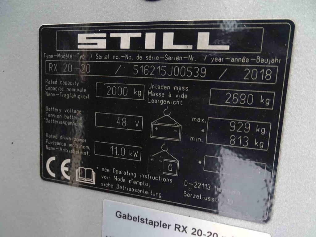 Still RX20-20 - Electric forklift: picture 5 Still RX20-20 - Electric forklift: picture 5