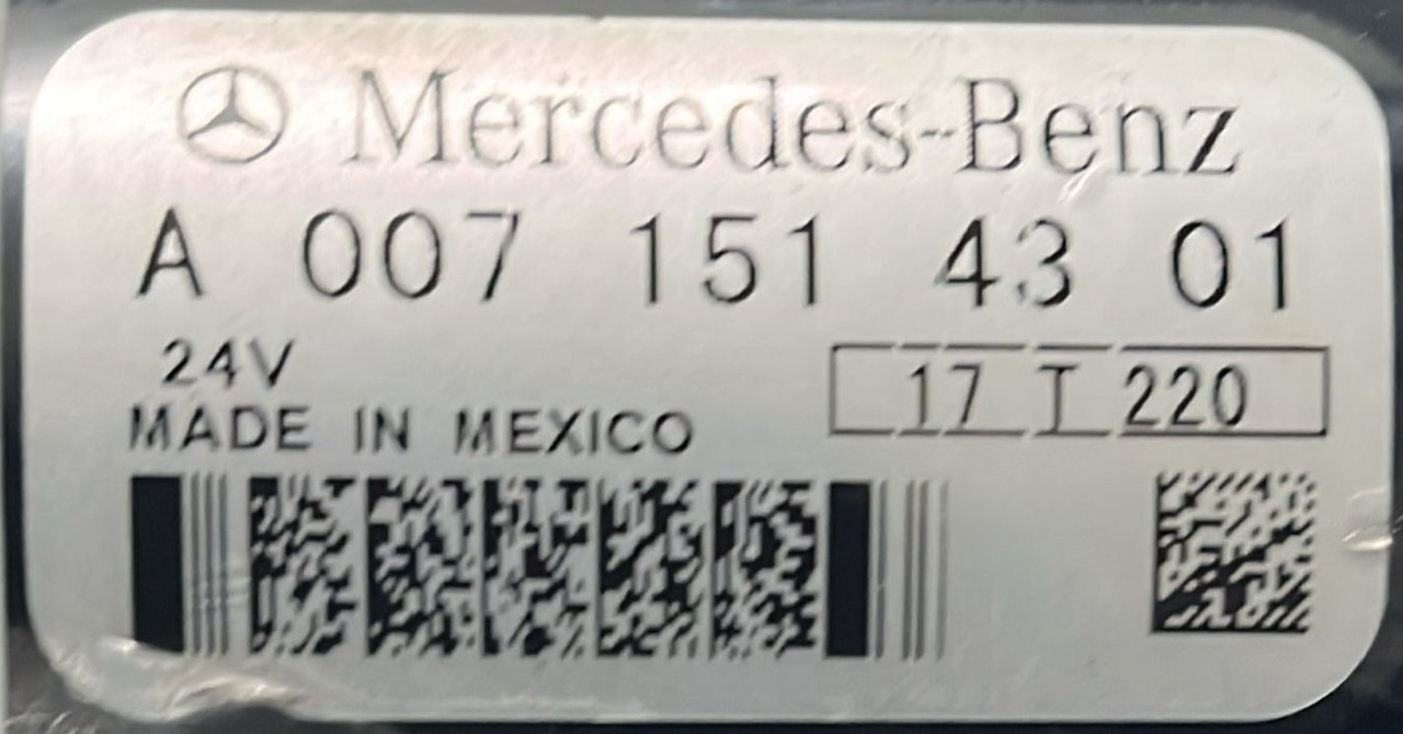 Starter Mercedes Actros MP4 Euro 6 A0071514301 - Starter for Truck: picture 5 Starter Mercedes Actros MP4 Euro 6 A0071514301 - Starter for Truck: picture 5