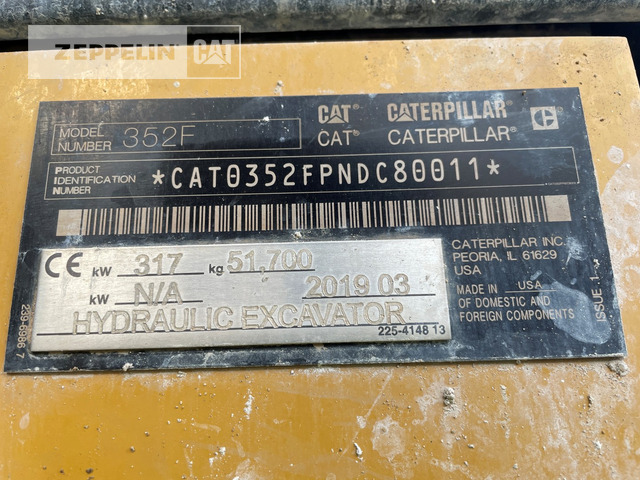 Crawler excavator Cat 352FL: picture 8